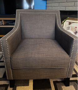 Stylish Nailhead Accent Chair