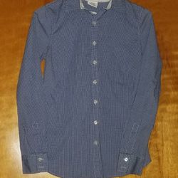 Men's Van Heusen Shirt X-Small Blue Long Sleeve Button Down Slim Fit