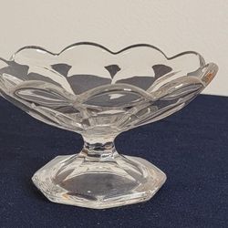 Vintage Heisey Glass Footed Sherbet / Dessert Dish - Diamond H Mark