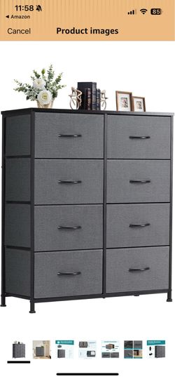 8 Drawer Fabric Dresser