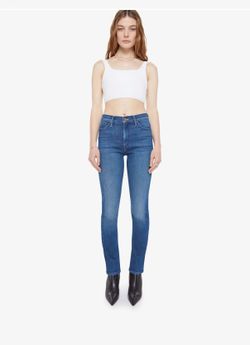 MOTHER Slim Mid-Rise Dazzler Ankle Blue size 31