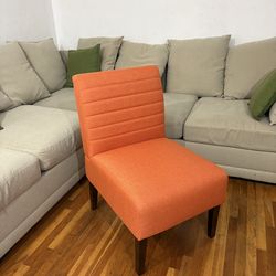 Armless Accent Chair, Mid Century Modern Lounge Reading Chair