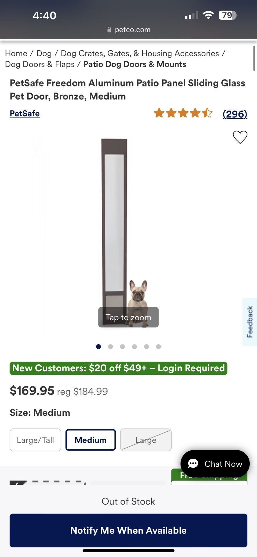 Petsafe Sliding Glass Pet Door