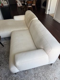 Article Cream Fabric Sectional Sofa with Chaise