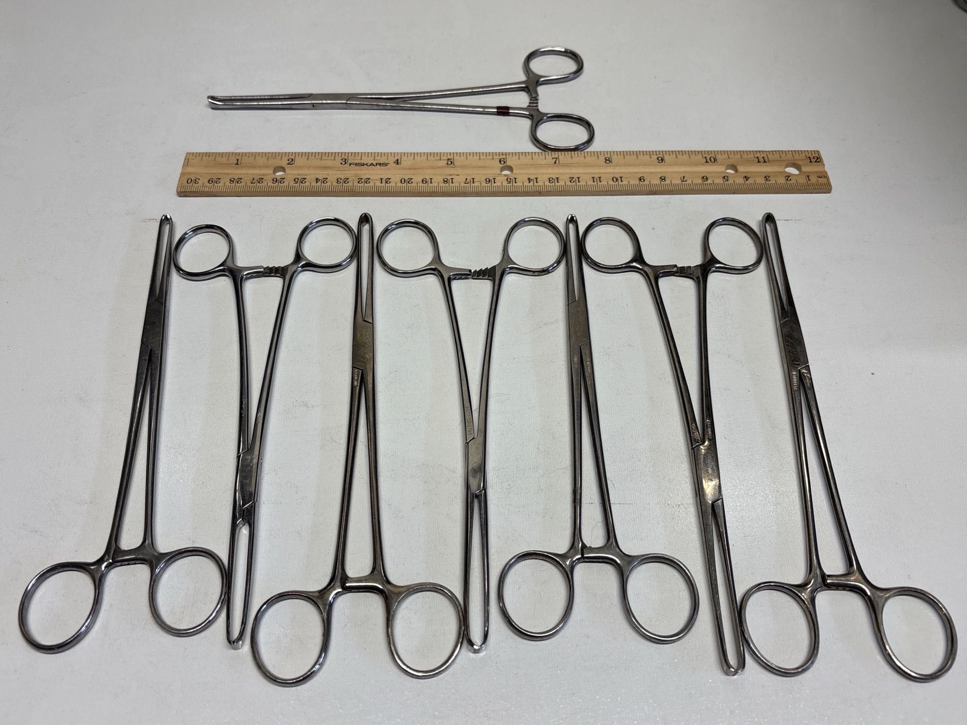 8 Stainless Steel 7” Straight Hemostat Clamps / Locking Forceps