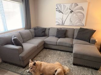 Living Room set sectional sofa and lamps