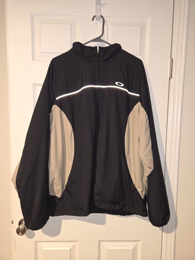 Vintage Oakley Windbreaker Zip Up Jacket Sweatshirt XL