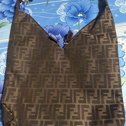 Fendi Zucca Canvas V1Cut Shoulder Bag