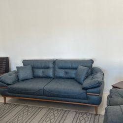 Timber Luxe Three-Seat Sofa for Living Room, Suede Durable and Strong Fabric, Convertible Bed