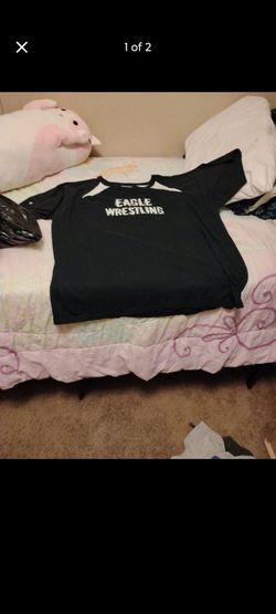 Eagle Wrestling Black Graphic T-Shirt