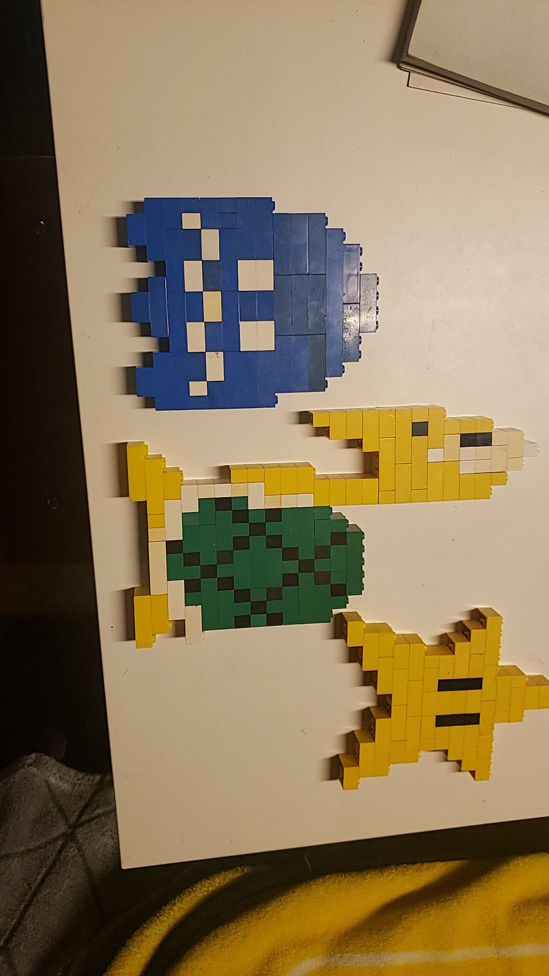 Used legos in Nintendo characters (not glued)
