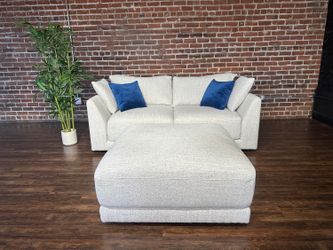 Delivery Available Costco gray sofa couch w ottoman