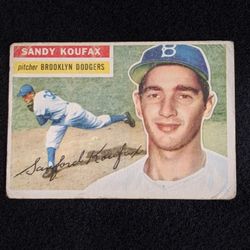1956 Sandy Koufax baseball card.