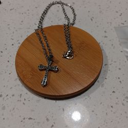 European Style Silver Plated Cross