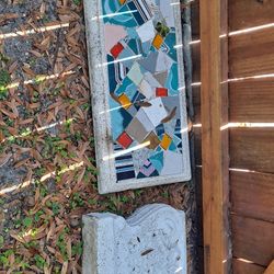 Mosiac Concrete Outdoor Bench