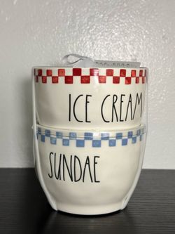 Set of two Rae Dunn ice cream bowls