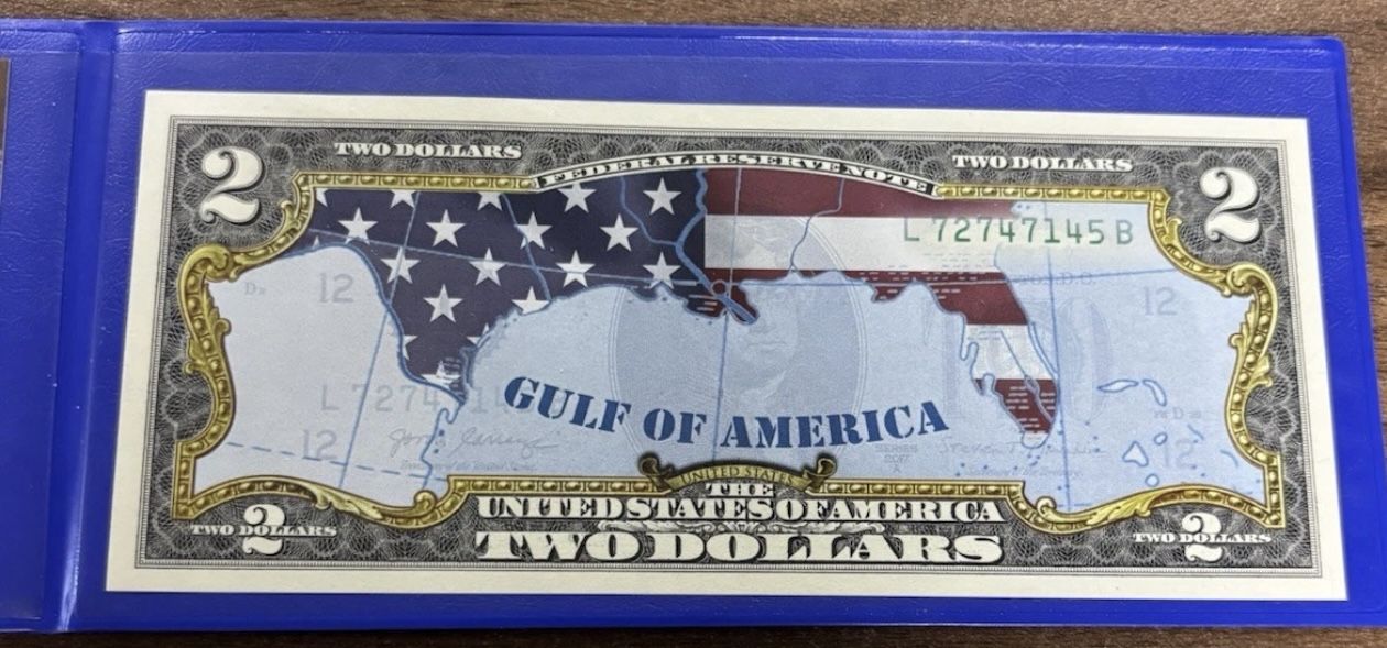 Gulf of America $2 Bill Commemorative Bank Note with COA Brand New