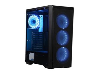 DIYPC Trio-VX-RGB 4 RGB Fans USB3.0 Tempered Glass ATX Mid Tower Gaming Computer Case w/Tempered Glass Panel