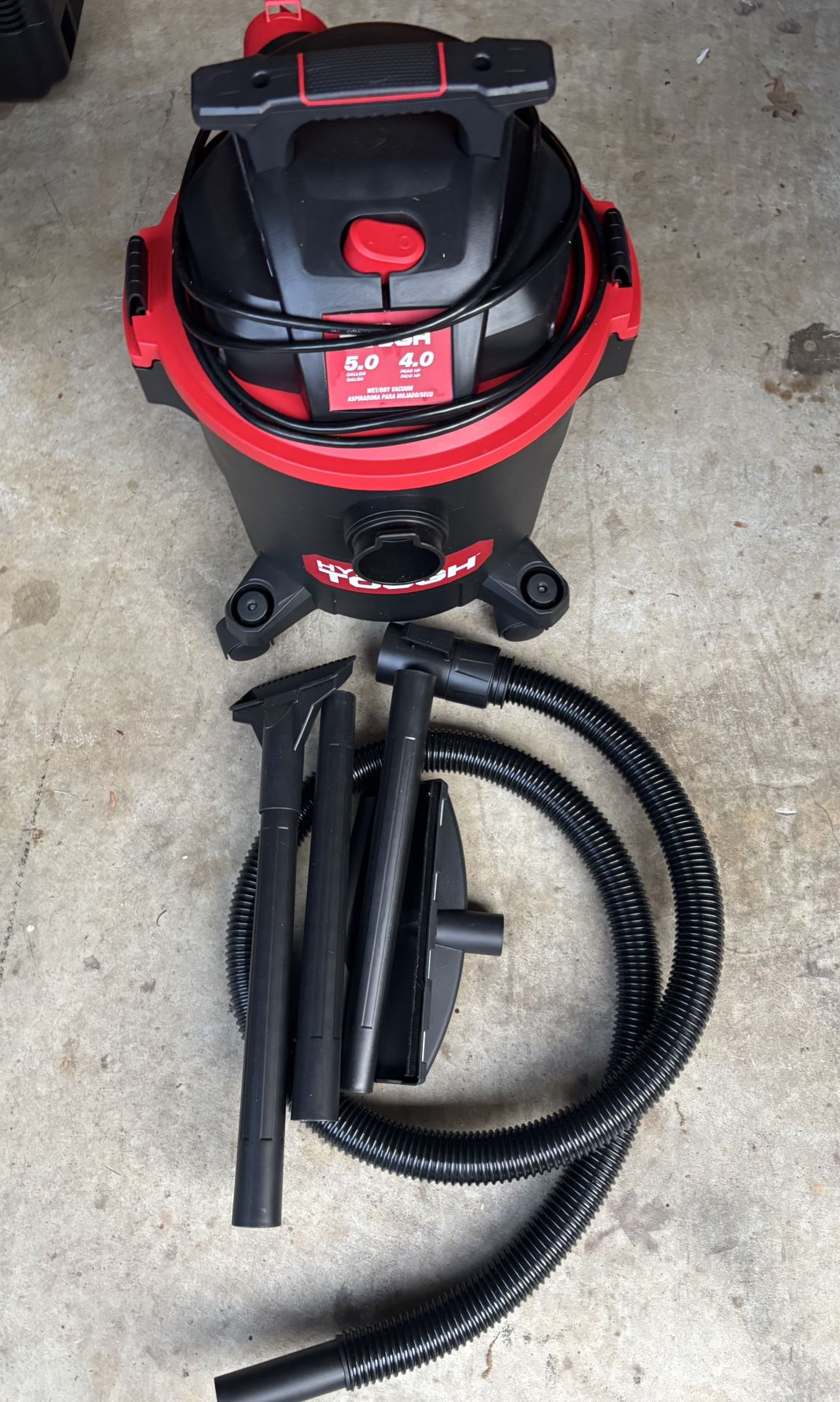 Hyper Tough 5 Gallon 4 HP Wet/Dry Vacuum for the Car, Garage, Home or Workshop Like NEW