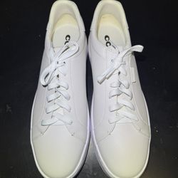 Coach C8874 Men's White Leather Logo Sneakers Size 13D EU 47