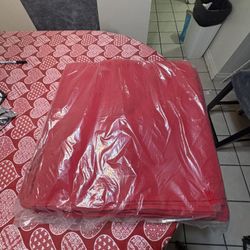 Red Reusable Cloth Napkins (Dozen)