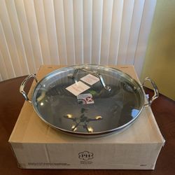 Princess House Heritage Stainless Steel Healthy Cookware 13” Round Griddle (Culinario Series #6977)***New*** (Sartén Para Azar, Plancha)
