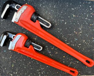 Ridgid pipe wrench made in USA plumbing tools