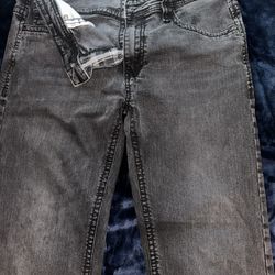 Designer Balmain Paris Men's Black Washed Denim Jeans Size 36