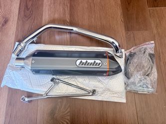 MMG Exhaust System Muffler, GY6 50cc, Carbon Fiber Finish