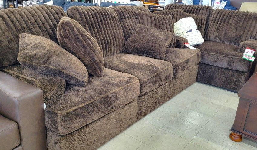Sofa and Loveseat Set Corduroy