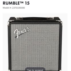 Rumble 15 Fender Bass Amp