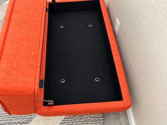 🧡 Orange Storage Bench — $60 OBO
