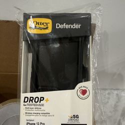 OtterBox iPhone 13 Pro (ONLY) Defender Series Case - Black, Rugged & Durable, with Port Protection, Includes Holster Clip Kickstand
