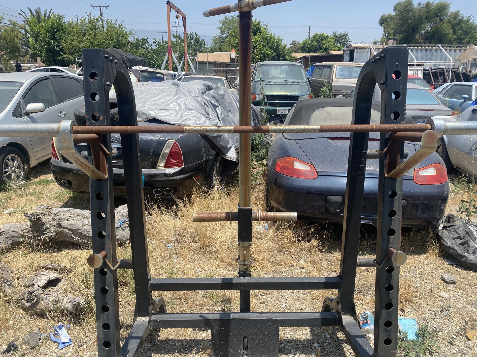 Olympic Bar With 2 45 Lbs, Weights 1 . 35 Lbs Weight, 2. 25 Lbs Weights And Stand In Pics