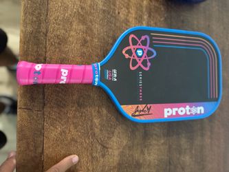 Pickleball paddle Proton project flamingo signed