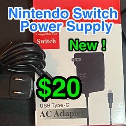 🔌 Nintendo Switch AC Adapter Power Supply USB-C Charger Brand New (Third party)🔌