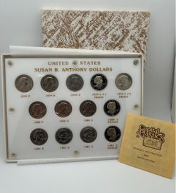 U.S. Anthony Dollar Set 12 Susan B. Anthony Dollars-Complete Set.