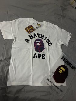 A Bathing Ape BAPE College Logo T-Shirt White