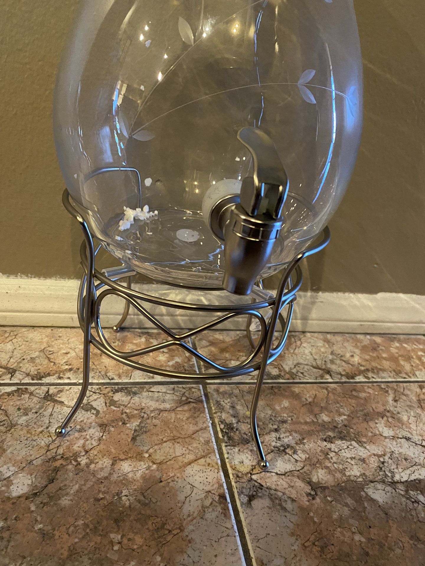 Princess House Dispensador De Agua Fresca Con Vase De Metal