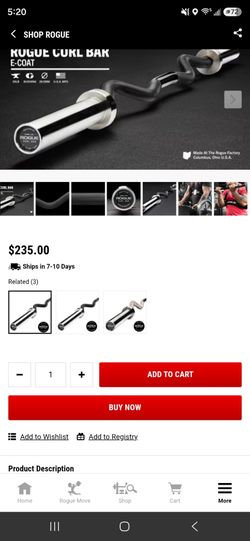 Rogue Curl Bar (Black w/ Bright Zinc Sleeves)