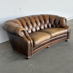 Hancock And Moore Leather Chesterfield Style Sofa -Delivery Available