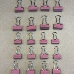 Pink Binder Clips 