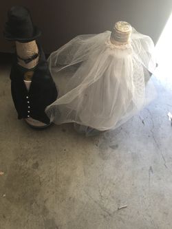Bride and groom decorative bottles