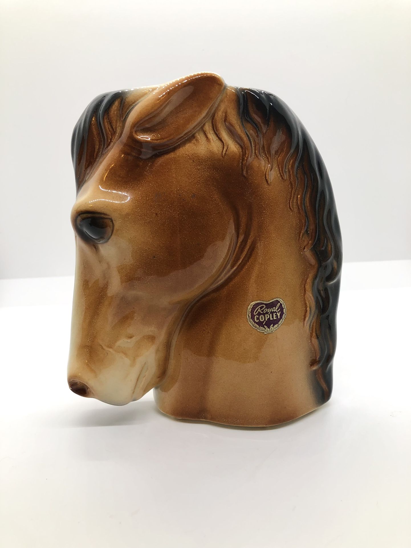 Vintage MCM Royal Copley Ceramic Horse head Vase / planter