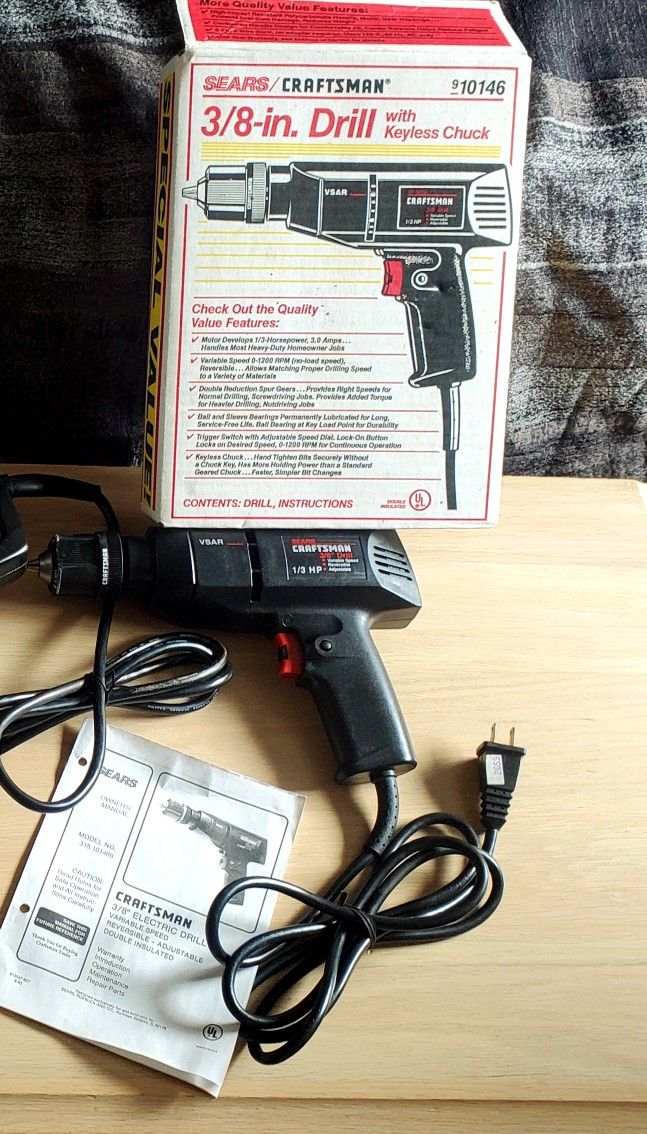 Genuine Sears Craftsman 3/8" Drill 910166