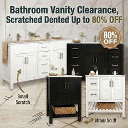 Genuine Carrara Marble Vanities — Premium Craftsmanship, Minor Flaws, Major Savings