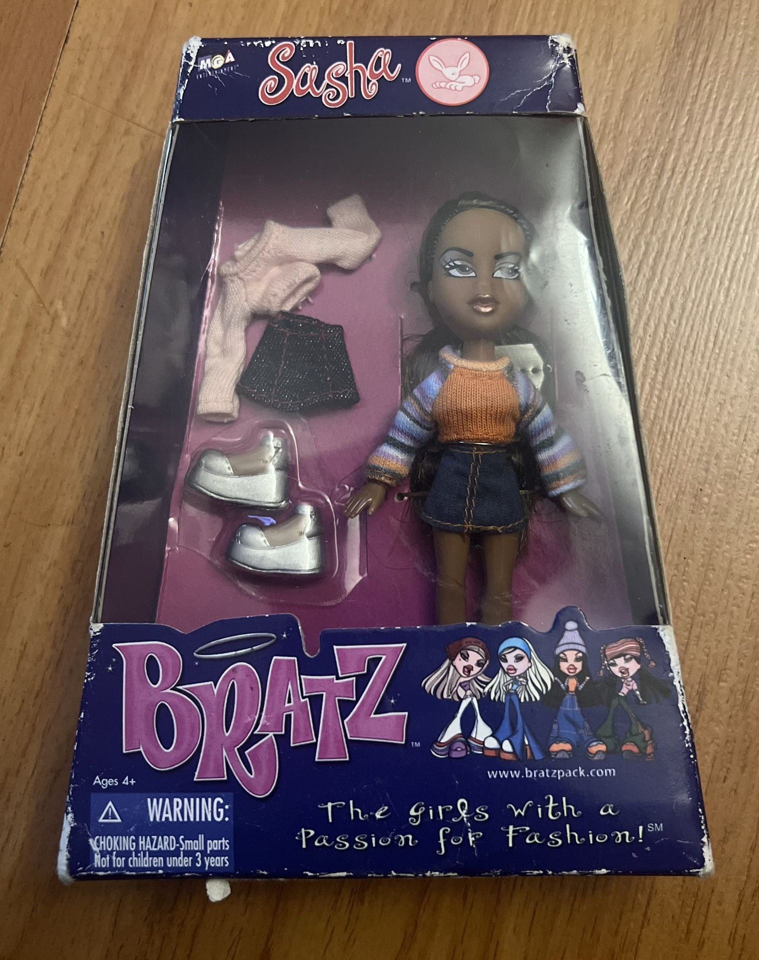 New - 2002 MGA Lil' Bratz Mini 4" Sasha Doll