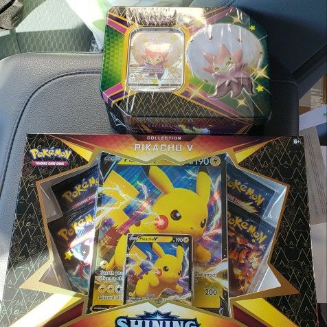 Pokemon SHINING FATE Pikachu V & TIN *SEALED* BRAND NEW **PICKUP TODAY**