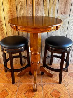 Solid Wood Pub Tables and Chairs