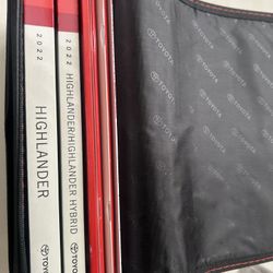  Toyota Highlander 2022 Manuals With Case